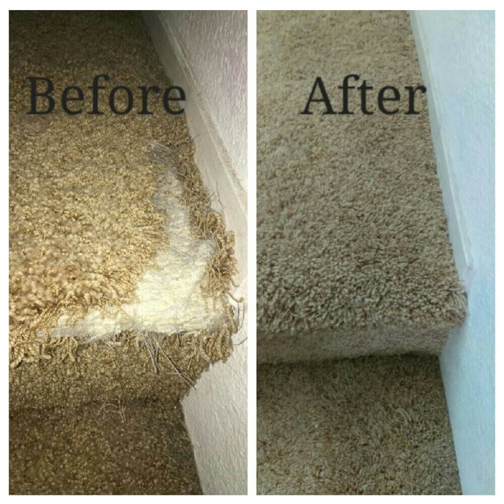 CarePro Services carpet repair before and after