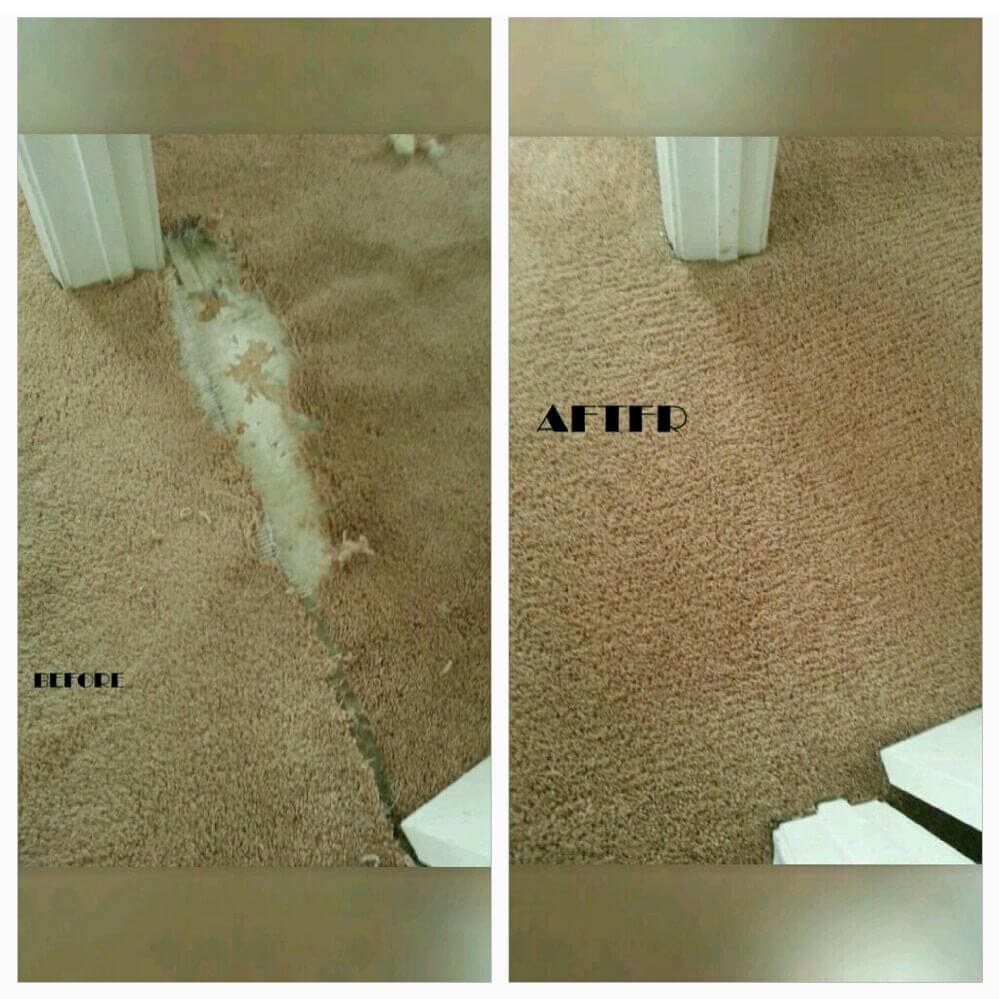 CarePro Services seam repair before and after